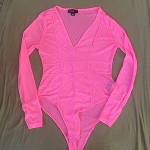Sheer pink leotard